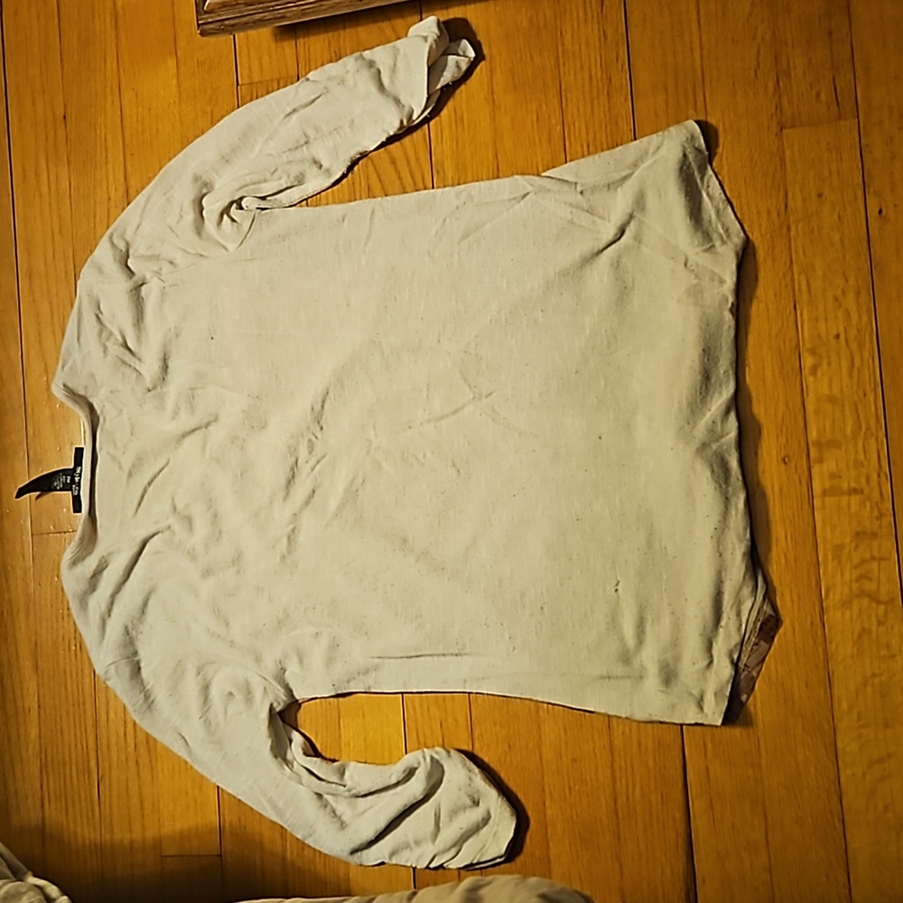 Style & Co Paris Vneck 3/4 Rauched Sleeve Knit Top Petite M - Picture 6 of 12